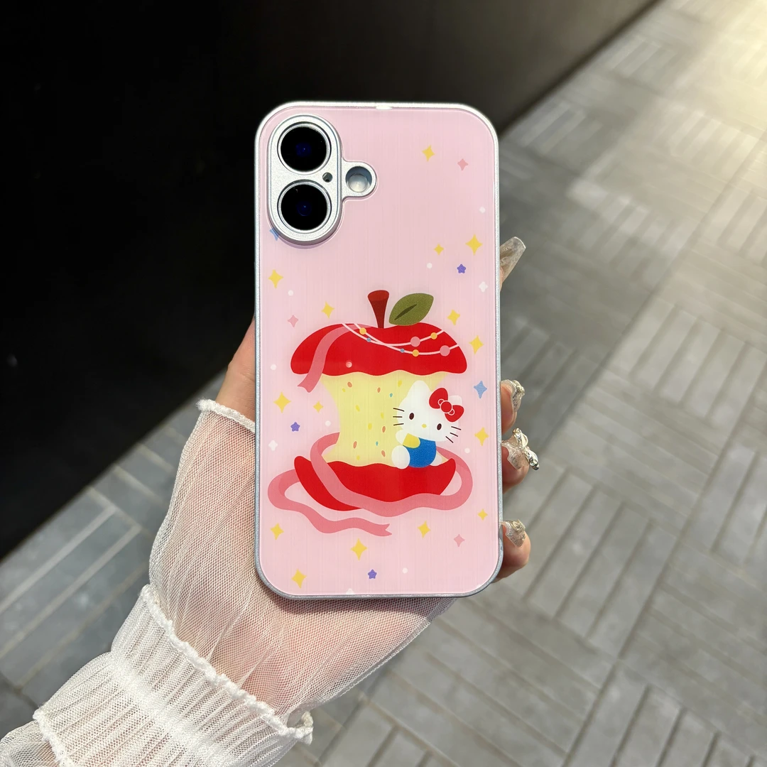 苹果/华为/oppo/vivo/小米凯蒂与苹果适用iPhone16肤感玻璃手机壳