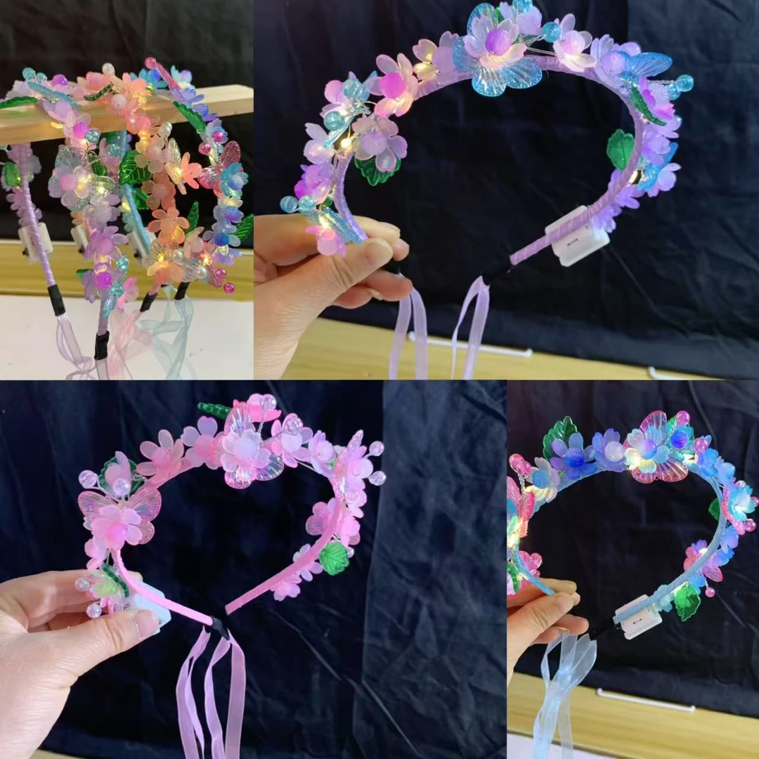 有文精选春舞蝶影花环发箍手工DIY制作材料