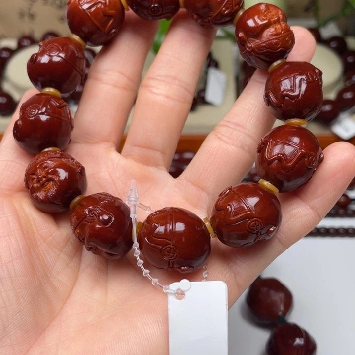 手串橄榄核宏*包浆玉化