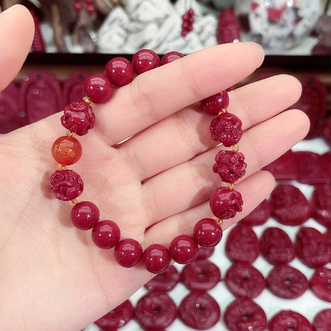 天然辰砂正品紫金砂属马三合六合