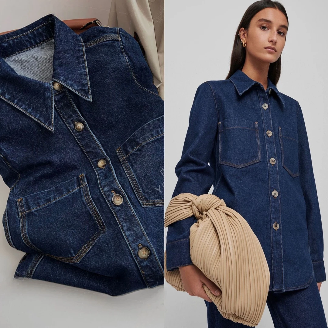 【土壤系列】经久不衰单品 N复古双贴袋廓形牛仔衬衫