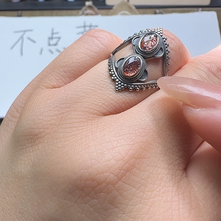 银S925镶嵌水晶戒指