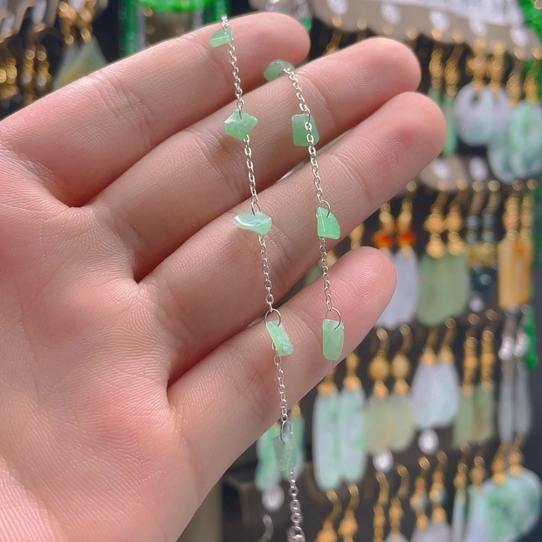 翡翠未镶嵌耳饰翡翠