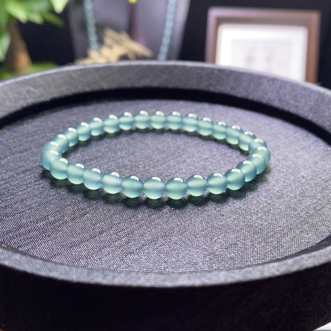 翡翠未镶嵌手链卡6圆珠手串