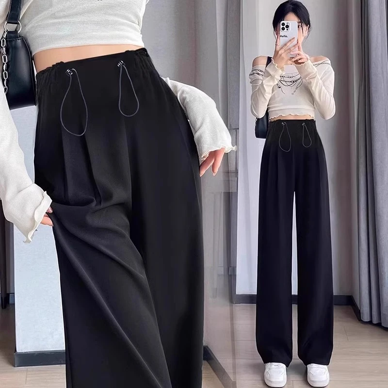 2025春季新款孕妇西装裤柔顺不起球不色猪鼻扣调节产前产后两穿裤