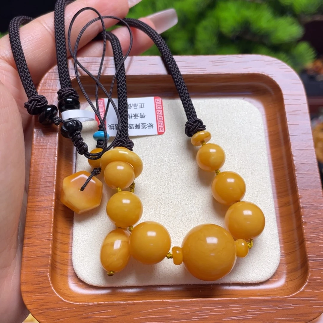 未镶嵌颈饰蜜蜡项链