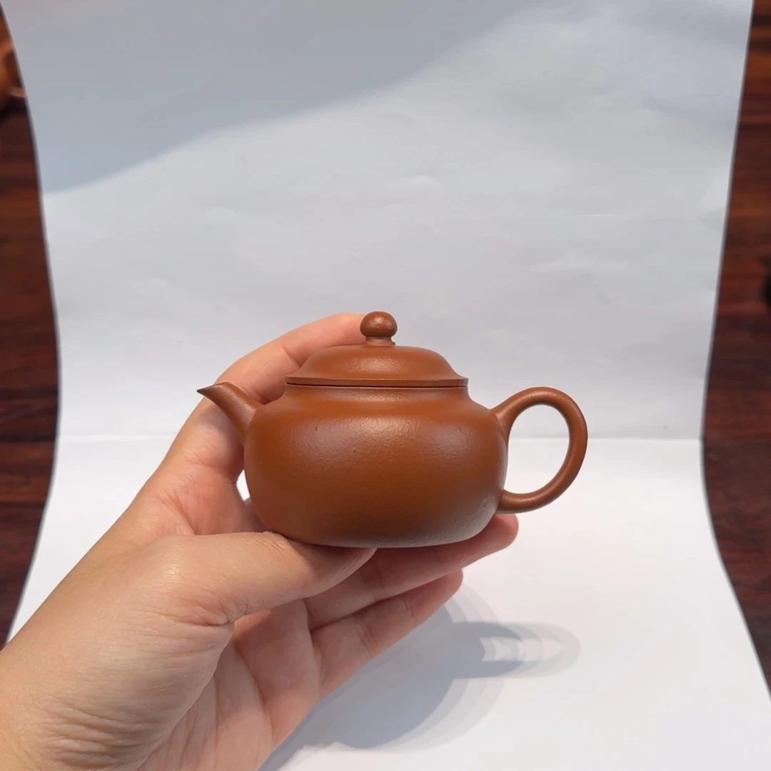 茶壶紫砂小煤窑朱泥敦式壶