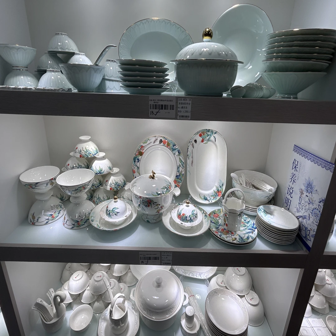 禧动天颜正宗景德镇陶瓷套装70头高岭土高温陶瓷乔迁结婚送礼家用