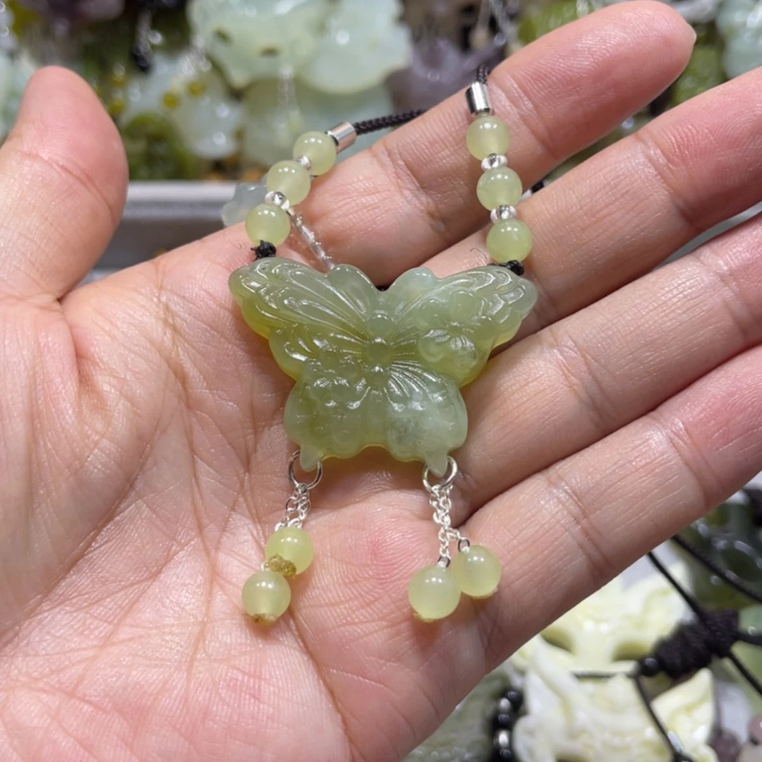 【闪购商品】岫玉颈饰未镶嵌8吊坠