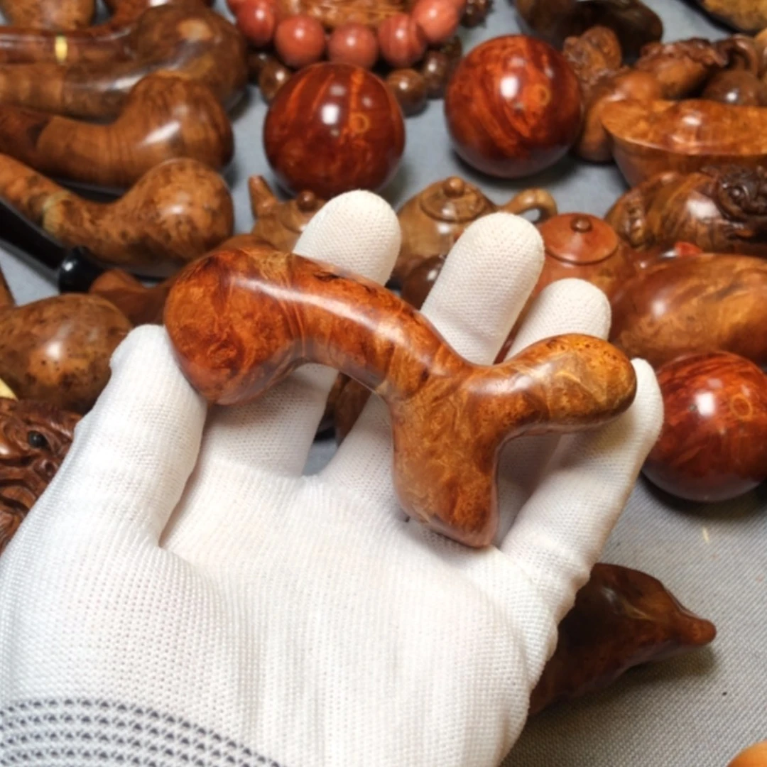 【闪购商品】木用****5麻梨疙瘩火琉璃手把件