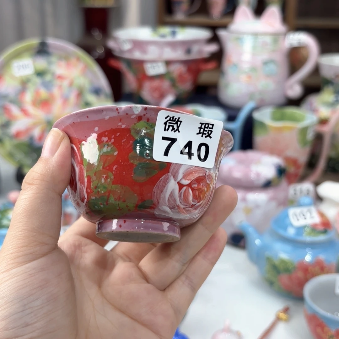 晚****享景德镇手绘高温釉下彩陶瓷茶具