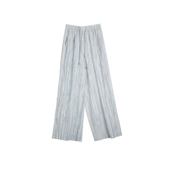 【头套哥】法式设计感通勤风垂坠感显瘦新中式高腰休闲裤EK48743