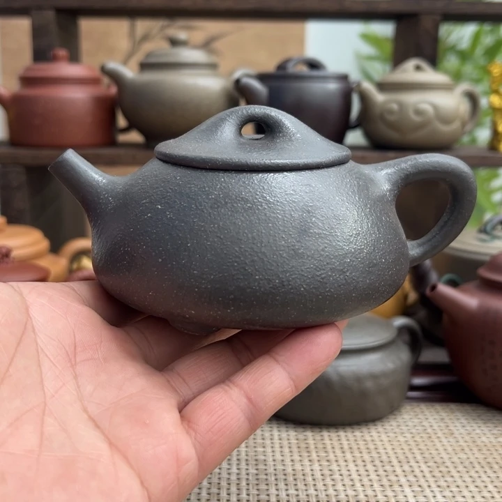 紫砂茶壶宜兴原矿紫砂半天石瓢260CC