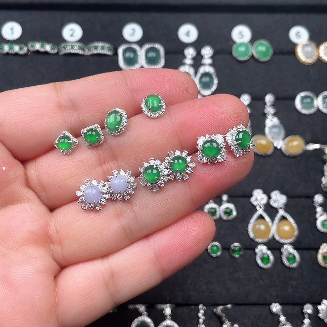 翡翠银S925镶嵌戒指