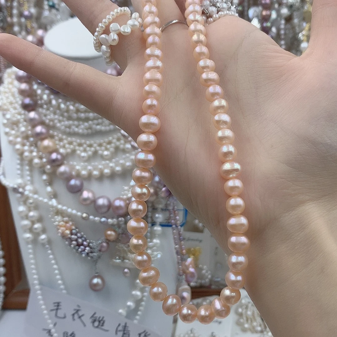 淡水珍珠耳饰银S925镶嵌