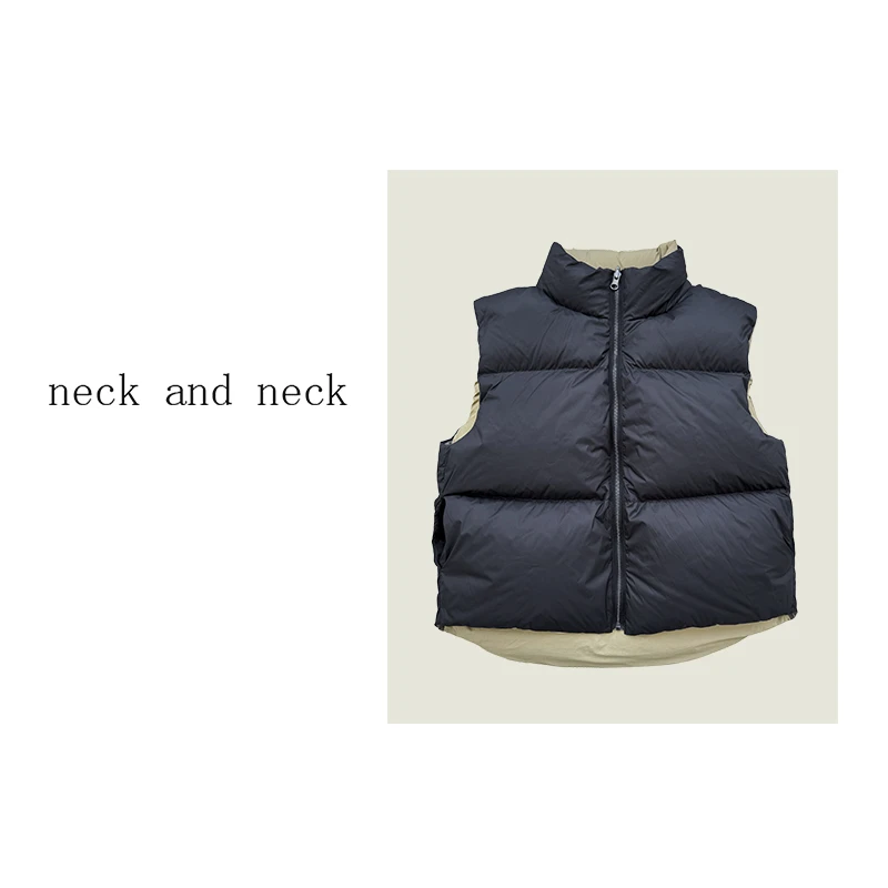 【 neck and neck 】“ 印象派 ” 立领无袖保暖羽绒服马甲外套