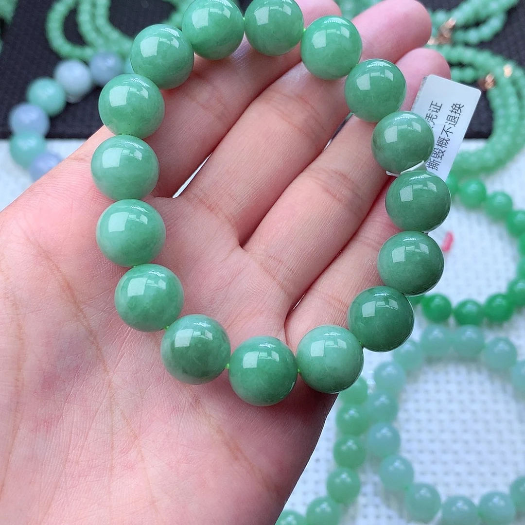 翡翠未镶嵌毛衣链卡13