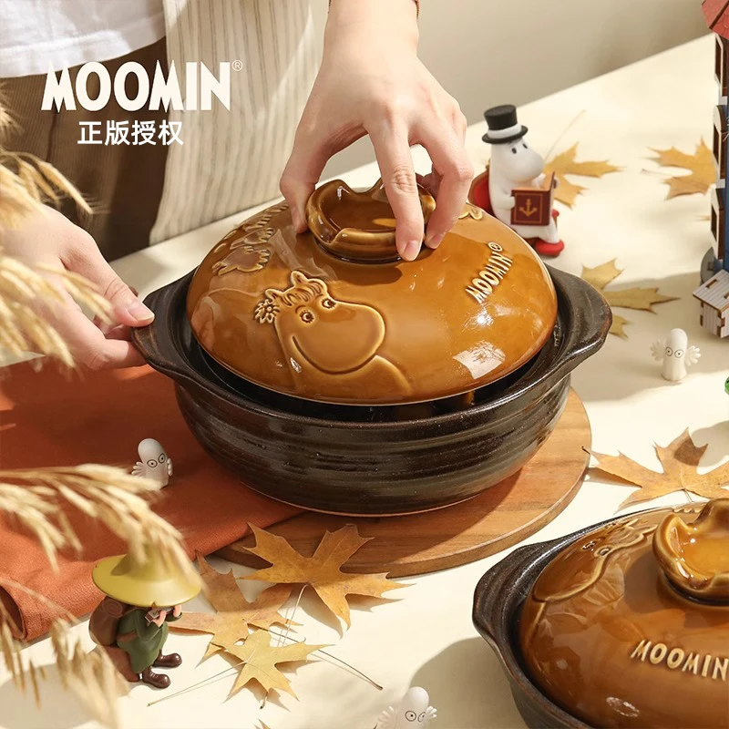 moomin姆明土锅燃气灶砂锅家用煲汤炖汤锅煲仔饭专用锅具干烧不裂