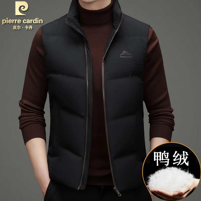 皮尔卡丹高档品牌羽绒马甲男2025新款秋冬保暖男士外套时尚运动潮