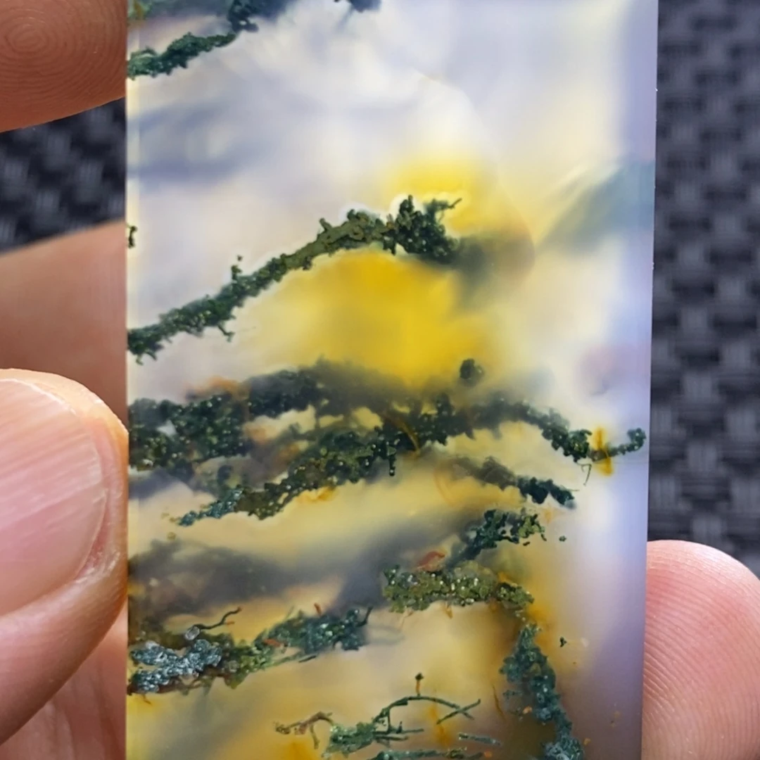 生***花玛瑙/玉髓未镶嵌颈饰