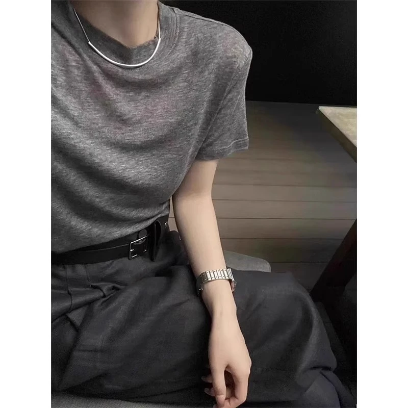 芯娇晴面膜正肩短袖T恤女2025装夏季新款爆款小个子显瘦纯色上衣