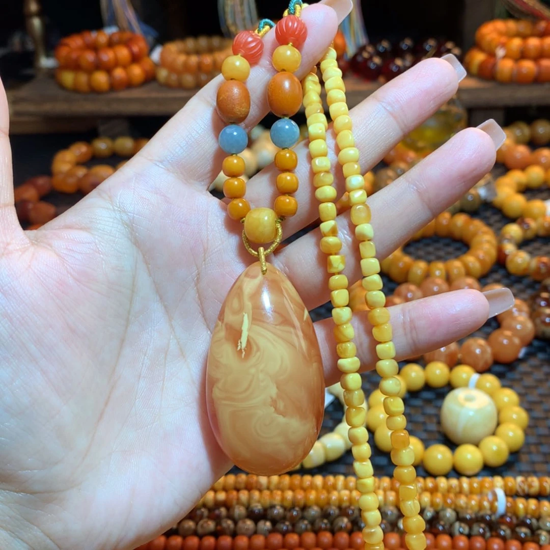 【闪购商品】蜜蜡吊坠(赠链)未镶嵌蜜蜡吊坠