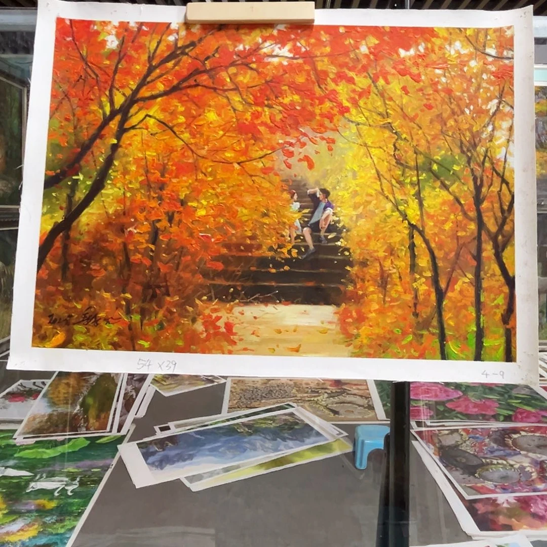 油画朝鲜艺术家不带框