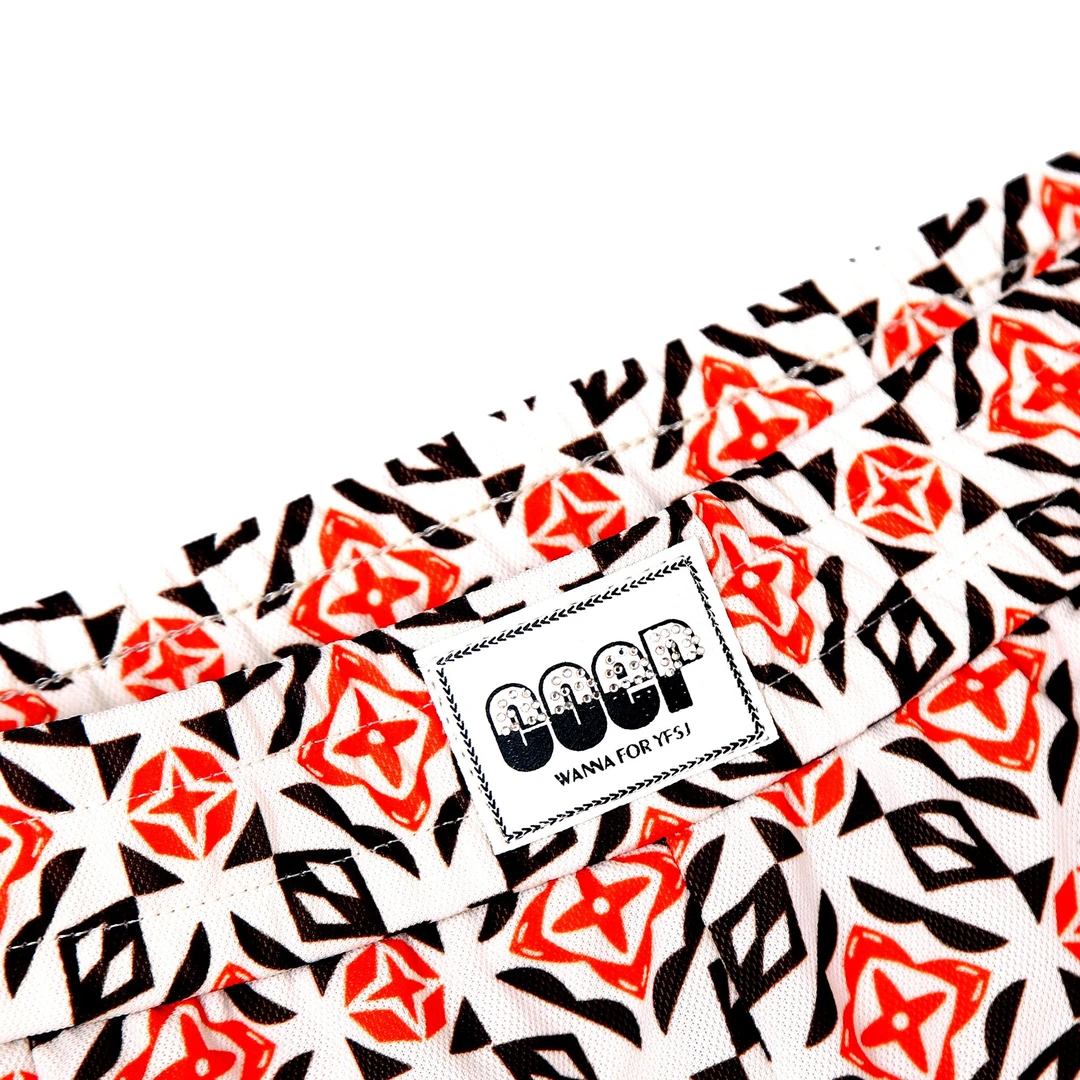 意琳2025夏季新款大码高腰深裆高弹小花九分哈伦裤8686