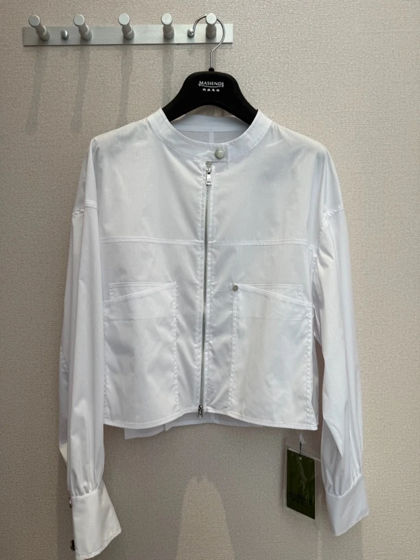 玛丝恩迪春夏款小立领衬衫外套