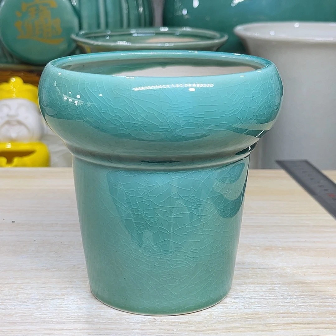 陶瓷绿植多肉微瑕花盆口径10*11