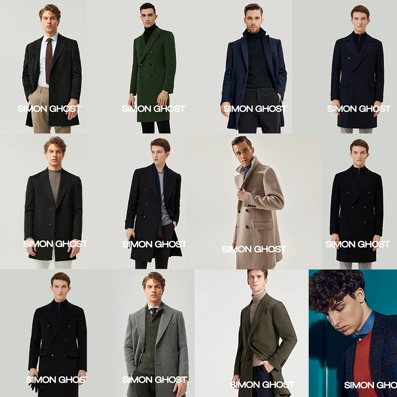 SIMON GHOST 品牌面料男士商务休闲大衣清仓款