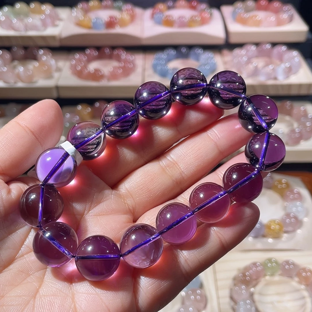 水晶未镶嵌手链紫水晶手链