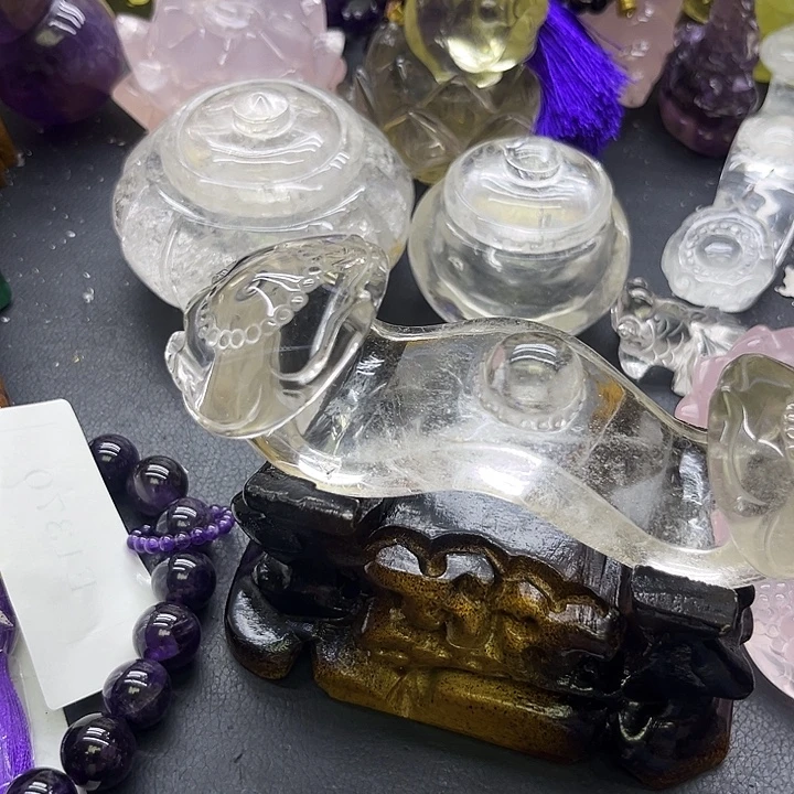 哆***宝未镶嵌珠宝半成品水晶摆件