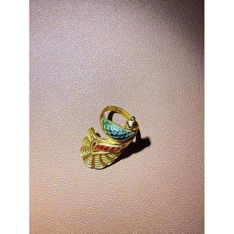 J0005珐琅彩孔雀戒指