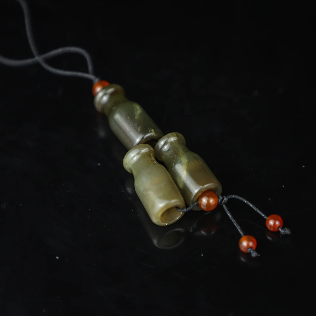 TCWWA09159清晚和田白玉烟嘴挂件