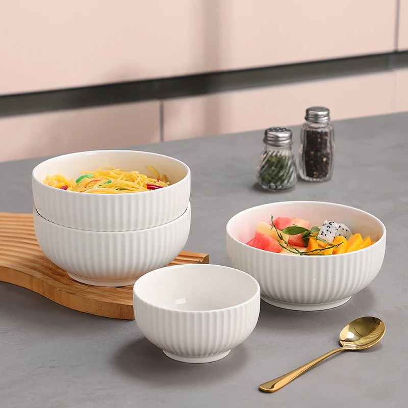 4.5寸简约米饭碗创意网红陶瓷个性家用日式大碗沙拉碗吃饭碗