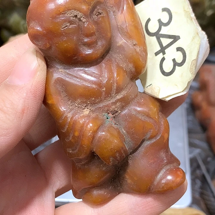 花***仔和田玉未镶嵌颈饰