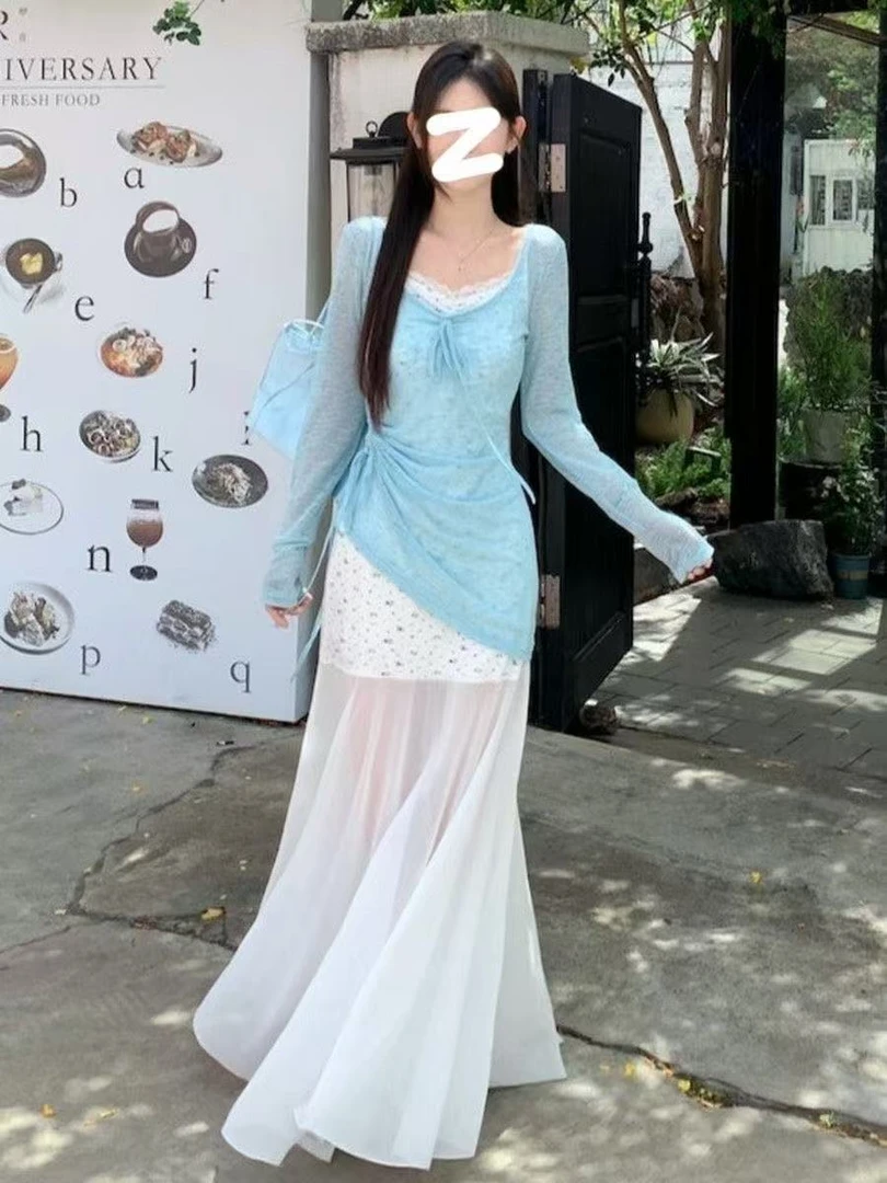 大码mm吊带裙连衣裙休闲风碎花设计感常规裙子法式气质