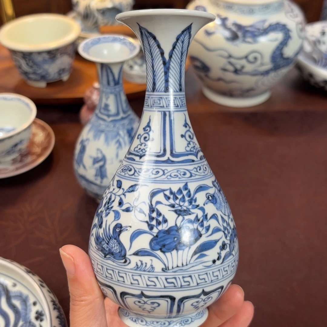陶鸳鸯小瓶子博陵造物