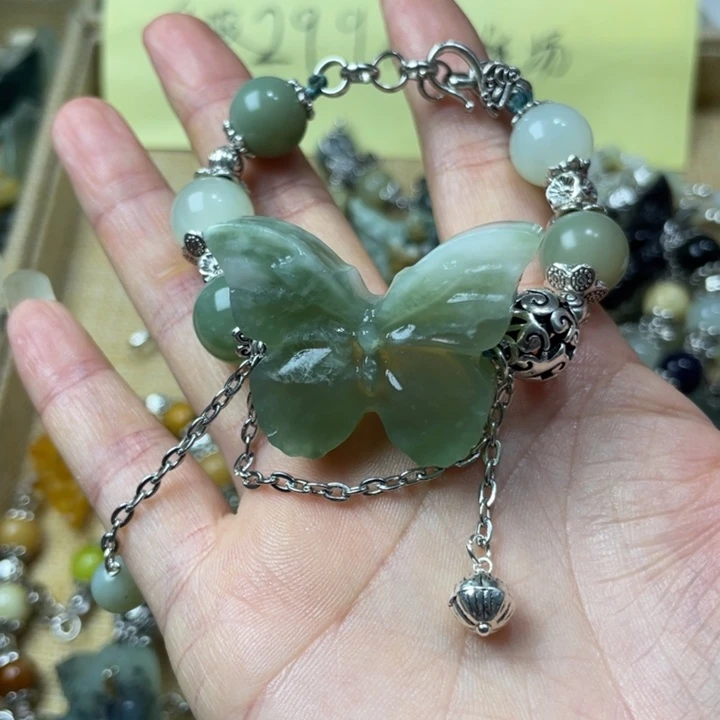 蛇纹石玉合金颈饰