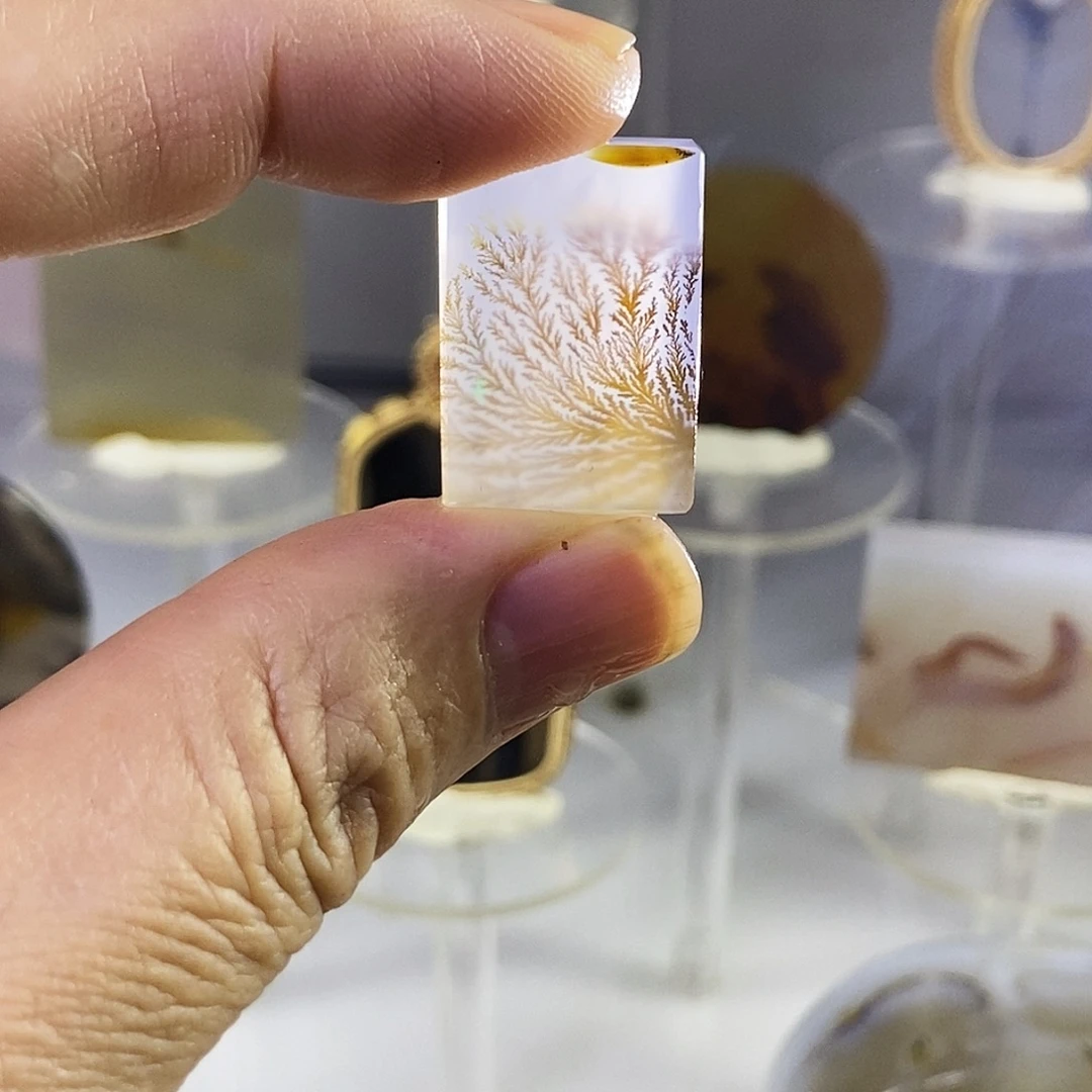 合成碳硅石非金属时尚图纹画面石饰品