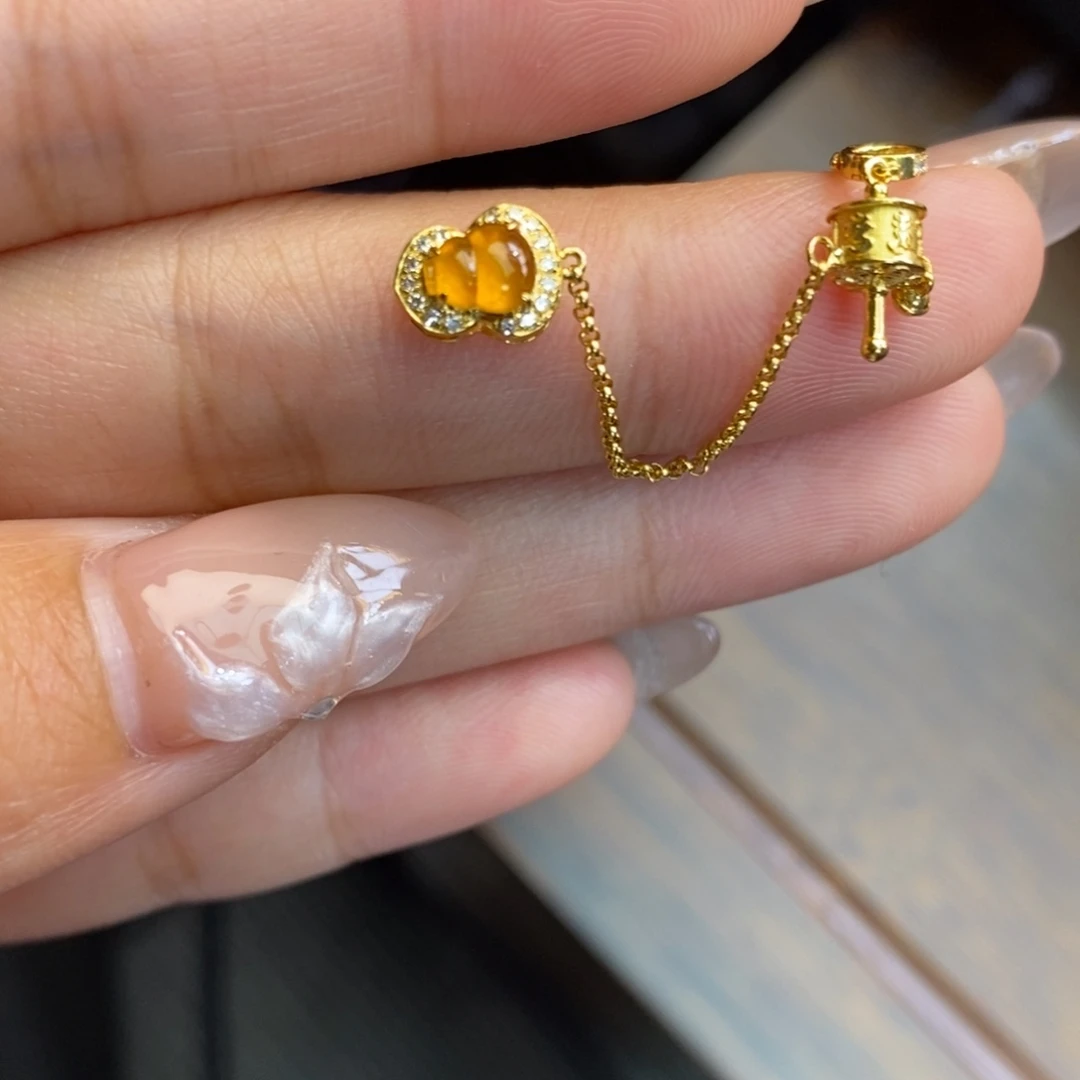 画***师翡翠18K金镶嵌颈饰