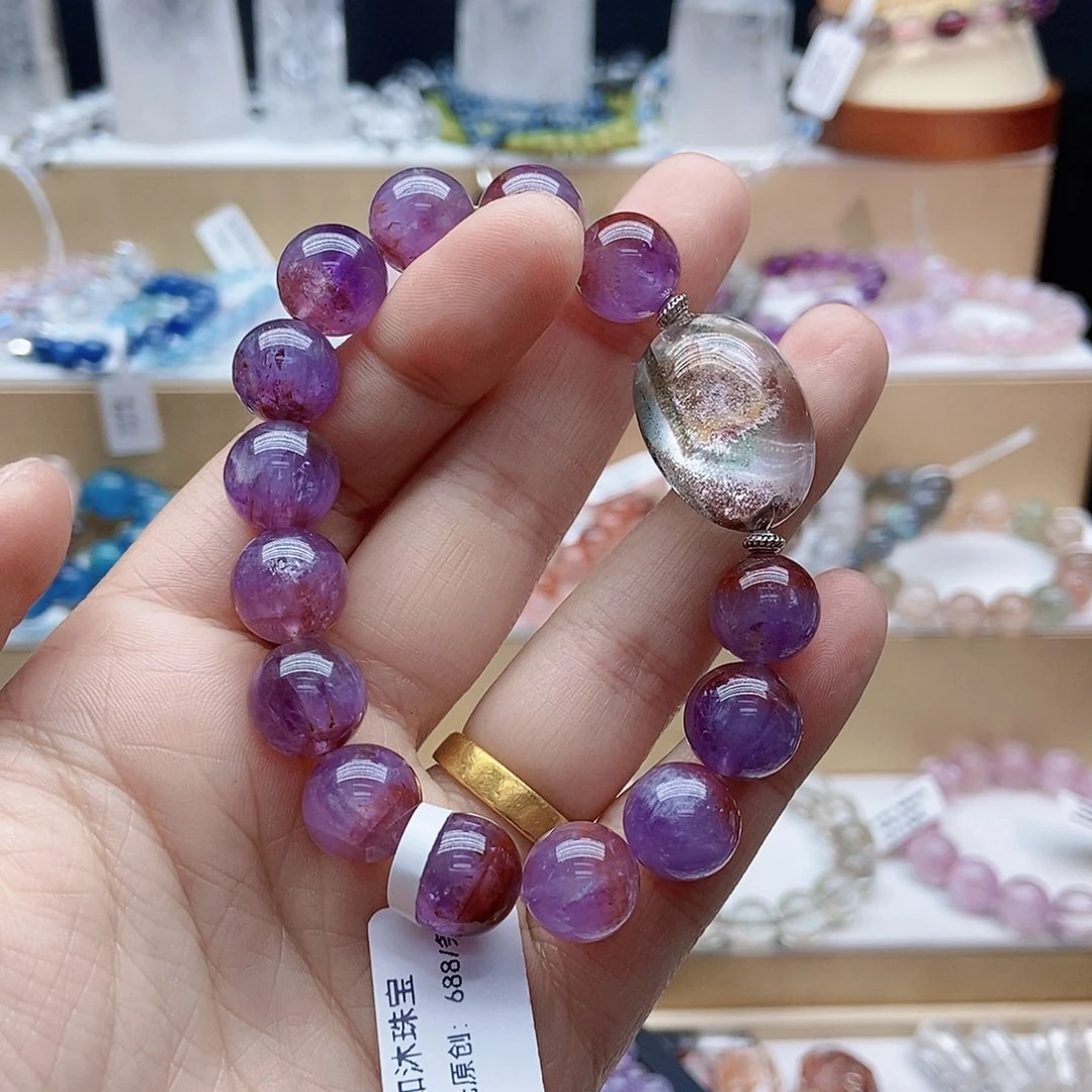 水晶手串未镶嵌小*子极光原创