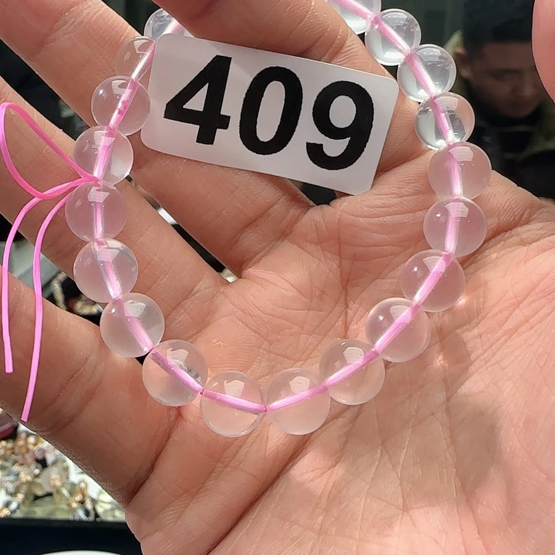 水晶手链未镶嵌猫*熊409粉水晶