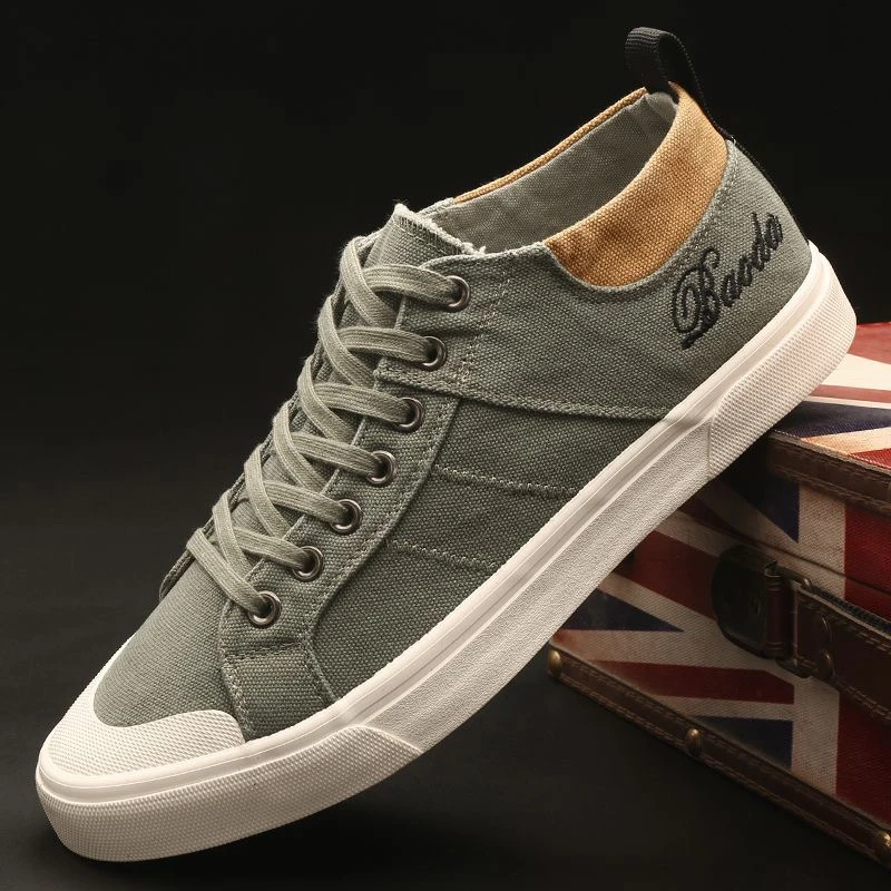 baoda/宝达春季防闷脚男士透气帆布鞋轻便不臭脚软底舒适男鞋#308