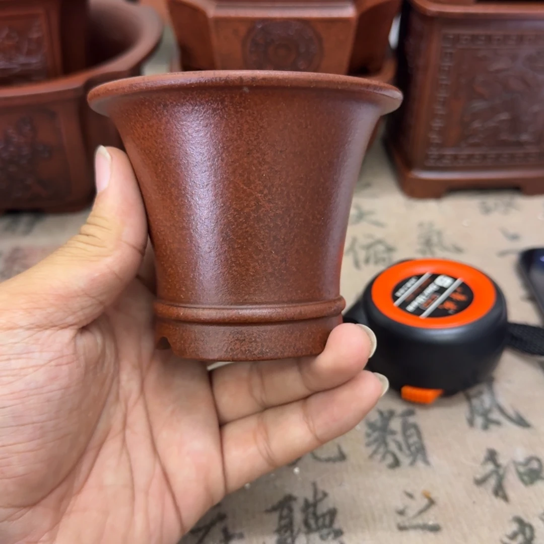 紫砂花盆8.5x7内经紫砂花盆