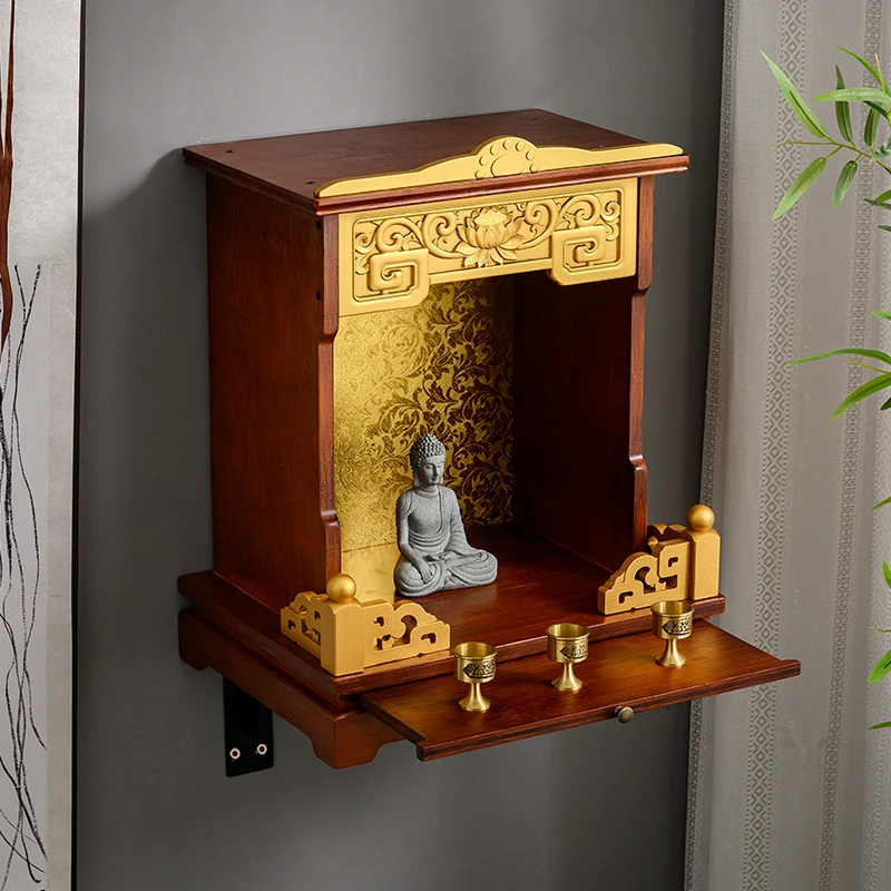 佛龛壁挂式神龛供奉台供桌神台佛柜财神爷柜子家用观音佛像供座台