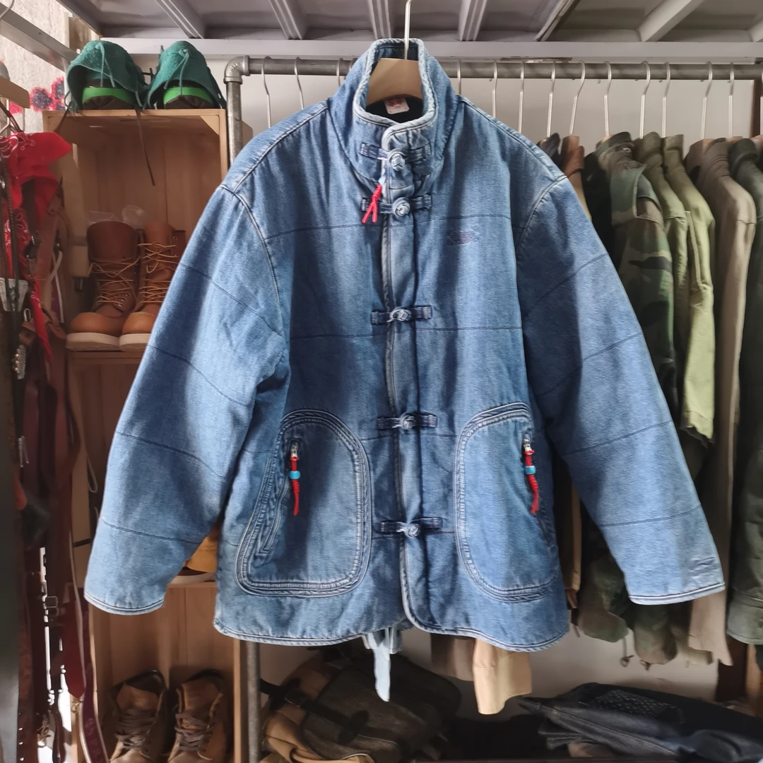 日进斗金外套男2025保暖牛仔棉服 AFMV009 中国风复古