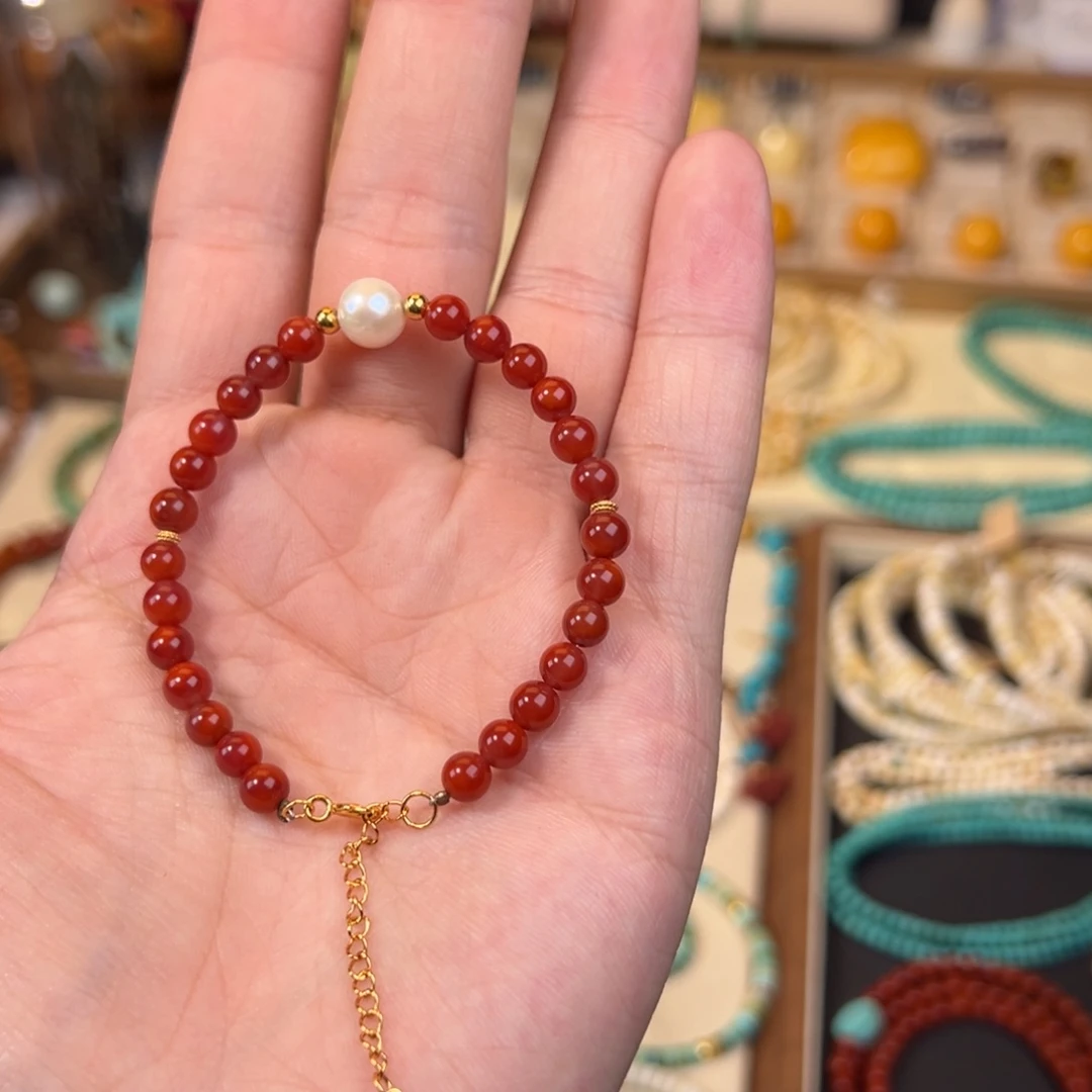 南红玛瑙未镶嵌手链福利款南红手链设计款