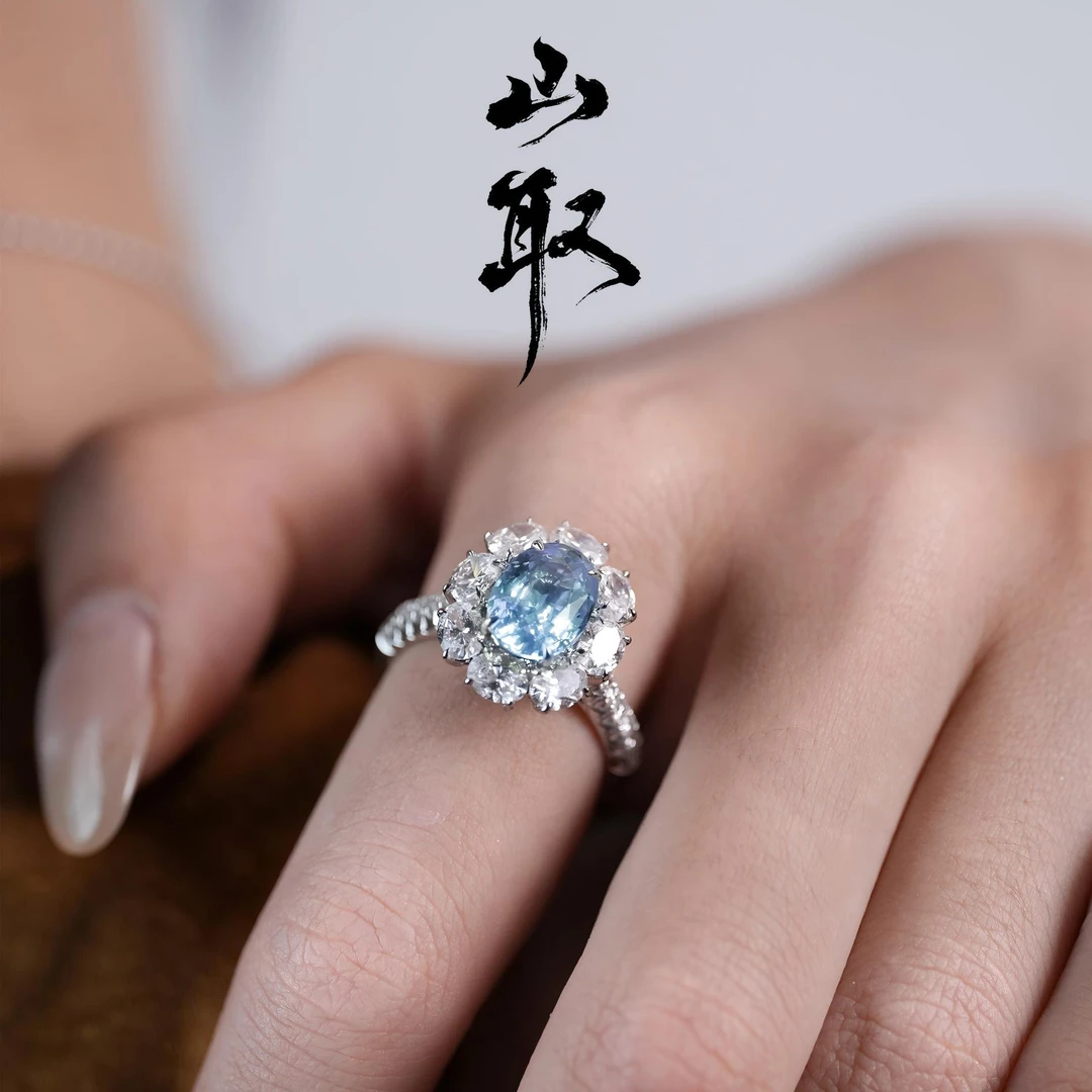 山取「小朵」系列 天然珠宝托帕石戒指